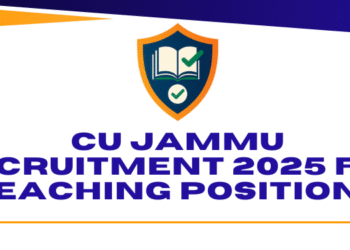 CU Jammu Recruitment 2025 For Teaching Positions
