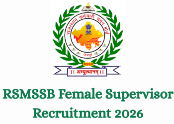 RSMSSB Female Supervisor Recruitment 2026