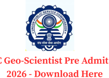 UPSC Geo-Scientist Pre Admit Card 2026 - Download Here