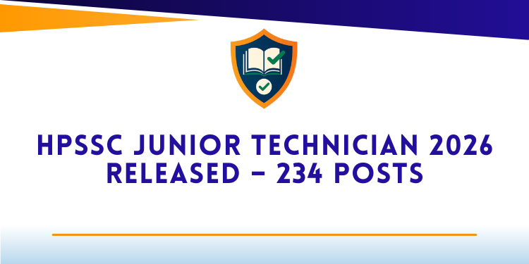 HPSSC Junior Technician 2026
