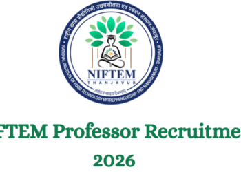 NIFTEM Professor Recruitment 2026
