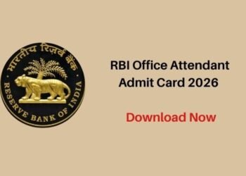 RBI Office Attendant Admit Card 2026