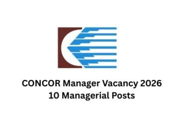 CONCOR Manager Vacancy 2026