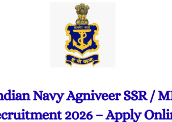 Indian Navy Agniveer SSR / MR Recruitment 2026 – Apply Online
